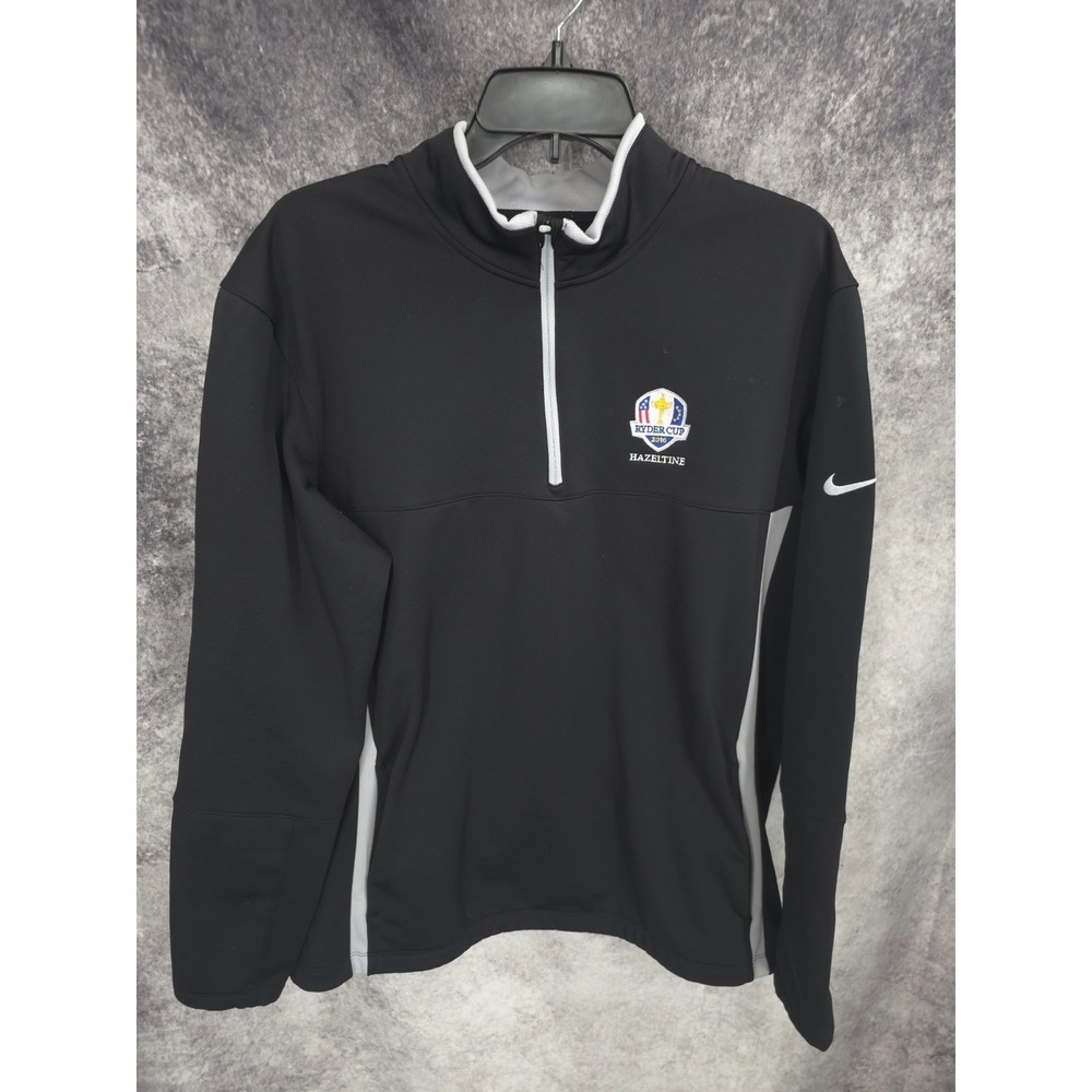 Nike Golf Ryder Cup 2016 Hazeltine Jacket Mens Large Black 1/4 Zip Pullover